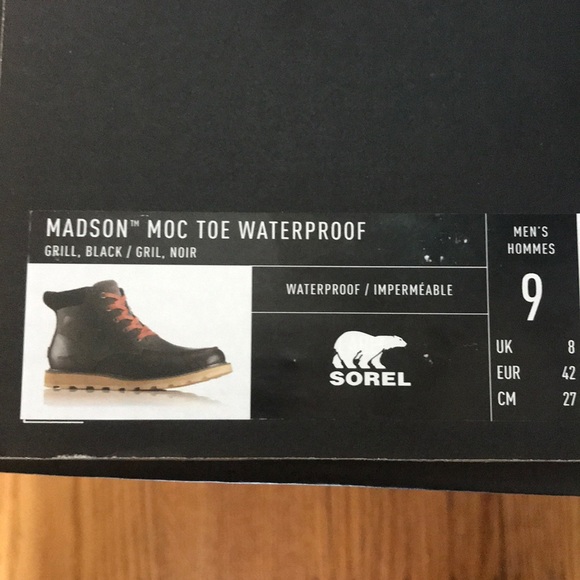 sorel madson moc toe grill black